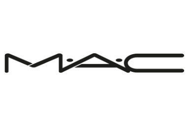 Logo der Marke MAC Cosmetics, bekannt für professionelle Make-up-Produkte.